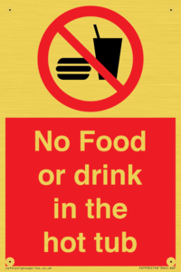 No Food or drink in the hot tub